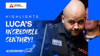 Luca Brecel with a CENTURY at the Crucible! 🙌 | 2024 World Snooker Championship Highlights