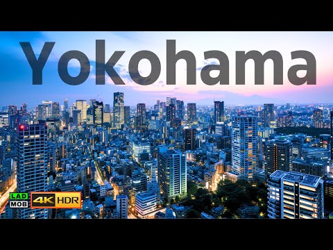 Yokohama Japan 4K HDR Walk of the City | From Day to Night