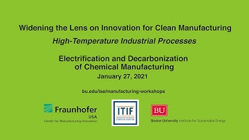 Innovation for Clean Manufacturing: Electrification and Decarbonization of Chemical Manufacturing