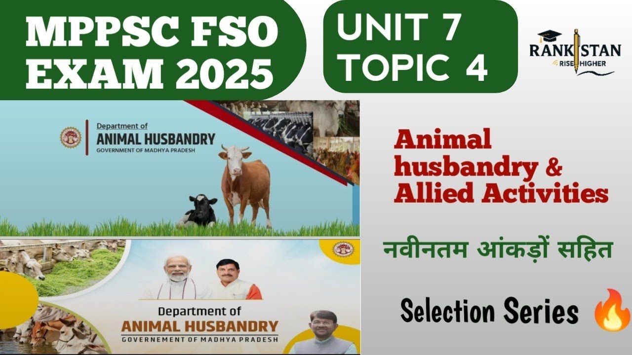 basic animal husbandry statistics 2025 - pwonlyias... Animal Husbandry & Allied Agriculture of Madhya Pradesh | Unit 7 Topic ...