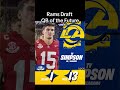 First shock of the 2026 NFL Draft. Rams select Ty Simpson at No.13 to be QB of the future #nfldraft