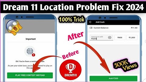 Dream 11 App Location Problem 2024 | How To Solve Dream 11 Location Problem | 100% Working Solution😱