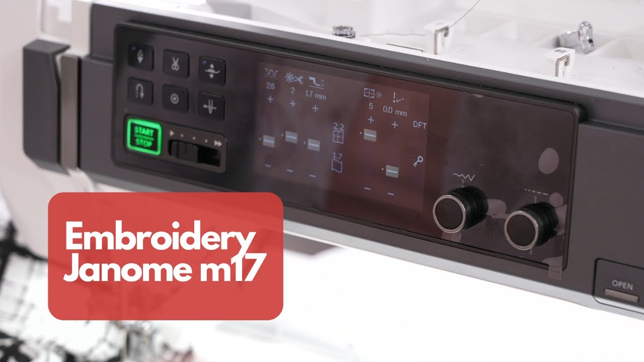 How to get started with embroidery Janome m17 laser embroidery