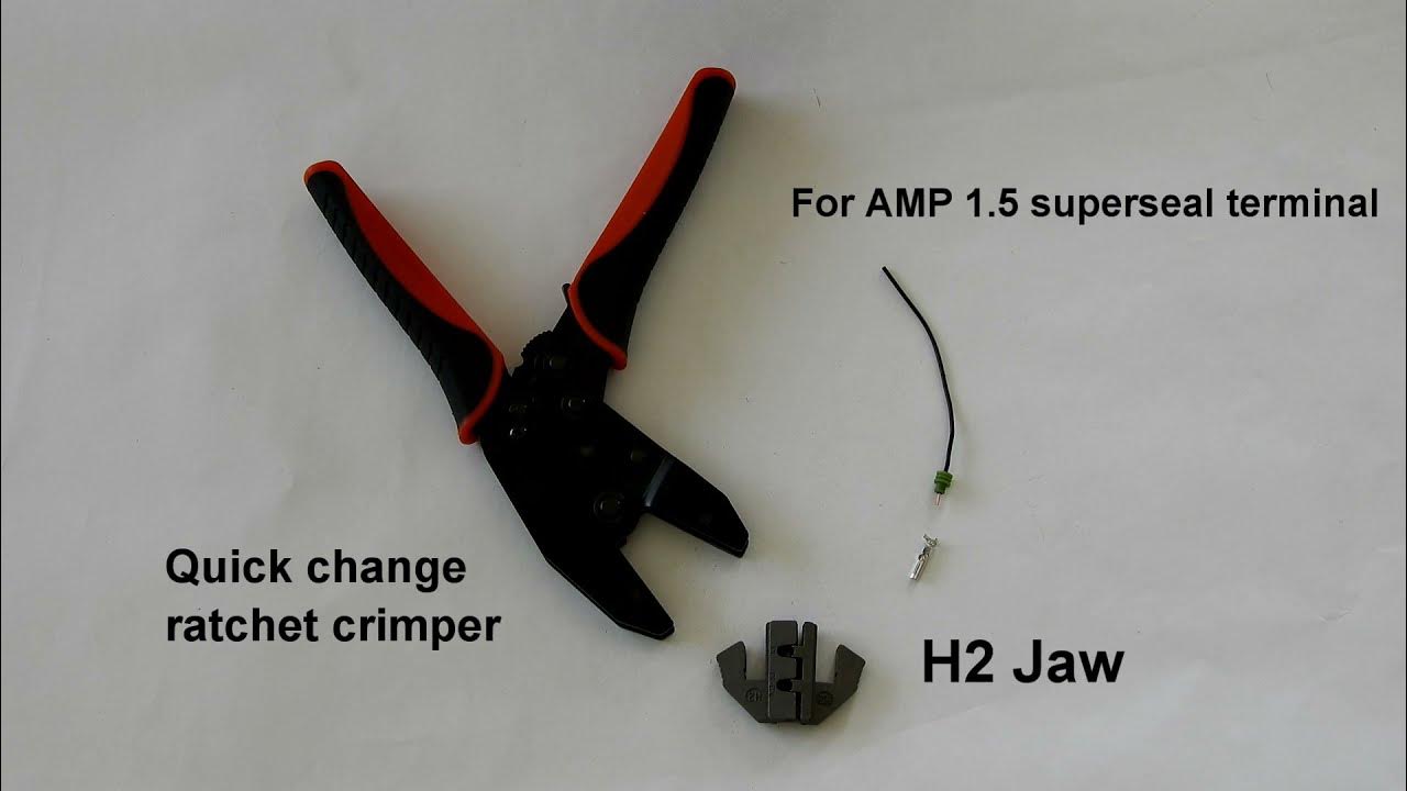 How to crimp superseal 1.5 type waterproof terminals by H2 jawQuick