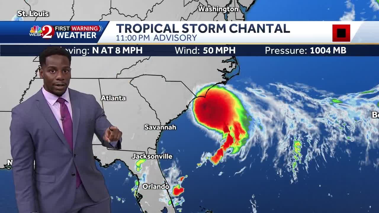 Tropical Storm Chantal to make landfall overnight in southeastern US ...