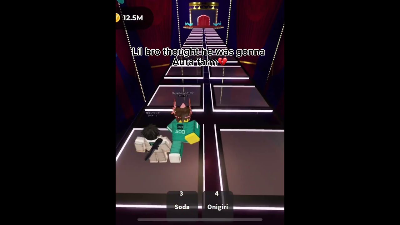 Lil Bro Thought He Was Gonna Aura Farm Roblox Aurafarming Funny Squidgame