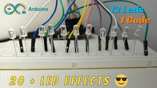 Cool Led Effects with Arduino || LED chaser circuit with 20 leds