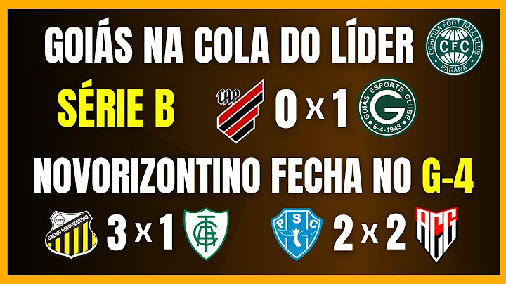 SERIES B | GOIÁS CLOSES TO THE LEADER | HURRICANE LOSES AT HOME | NOVORIZONTINO IN THE G-4