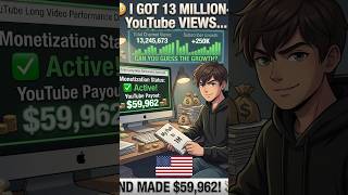 😳 I Got 13 Million  YouTube Views… And Made $59,962! 💸#shorts