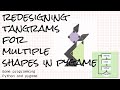 Redesigning the tangram game for multiple shapes in Python and pygame