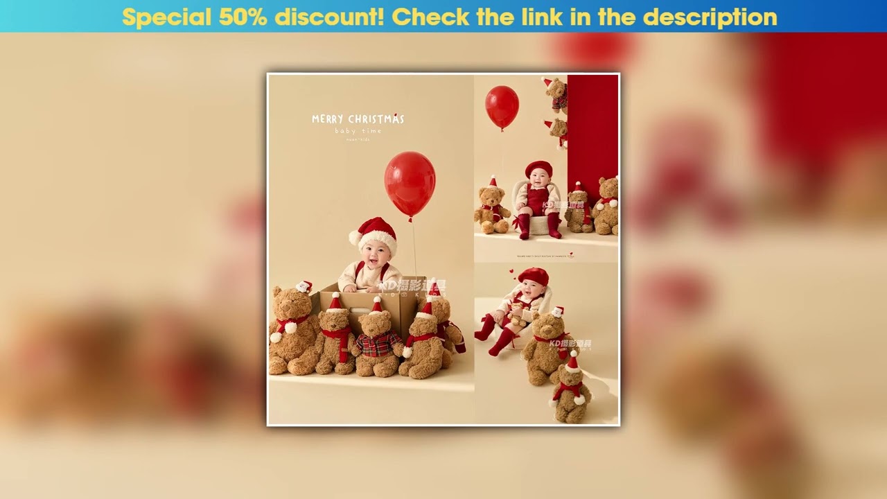 Hands-on Baby Christmas Clothing For Photo Knitted Hat Jumpsuit Socks Suit Santa Bear Toys Infant S