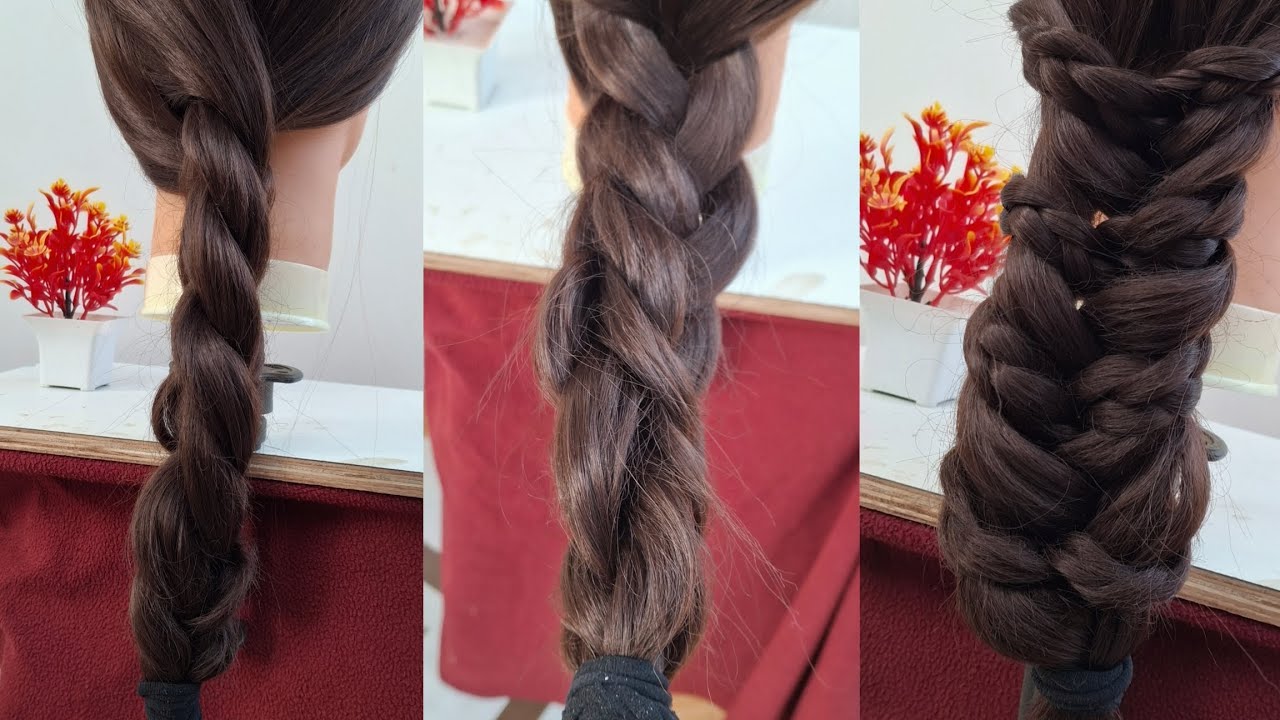 2 Types of 3D Braid Hairstyle + Simple Braid with Small Braids | Easy & Stylish Hair Tutorial