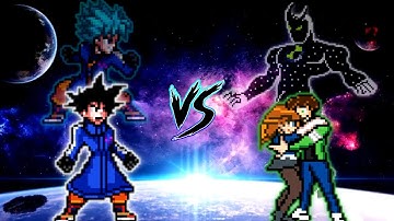 Goku TB V2 (New) VS Ben 10 S3 V4 (all form) in Jump Force Mugen