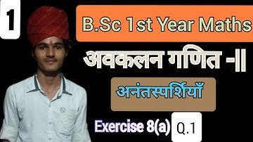 B.Sc 1st Year Maths Differential Calculus | Exercise 8.1 question 1 | अनंतस्पर्शियाँ