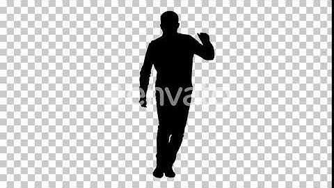 Silhouette man dancing and wanking, Alpha Channel | Stock Footage - Videohive
