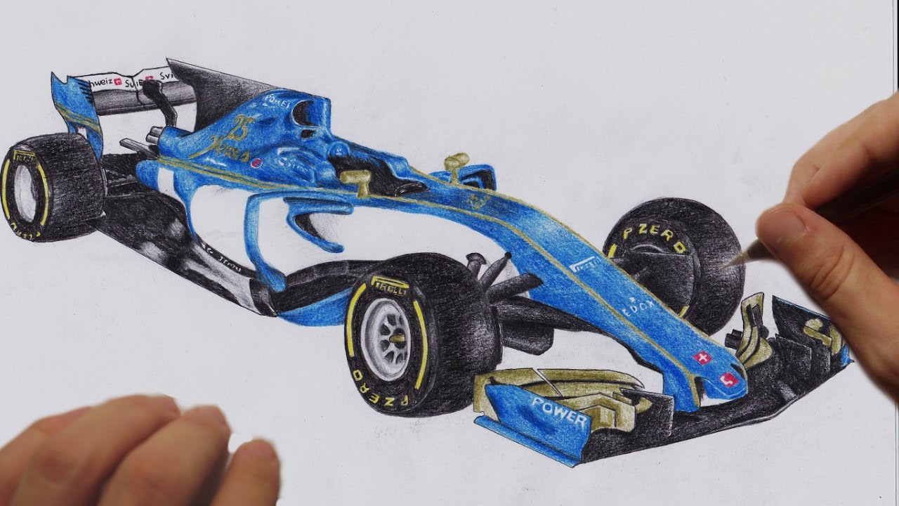 Animal Drawing F1 Car Sketch 