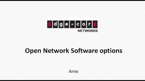 Open Network Software Options