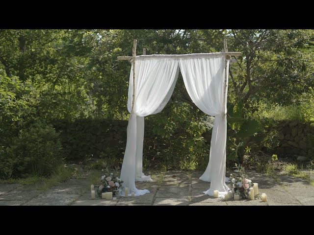 How to use Ling's Moment Wedding Arch Draping class=