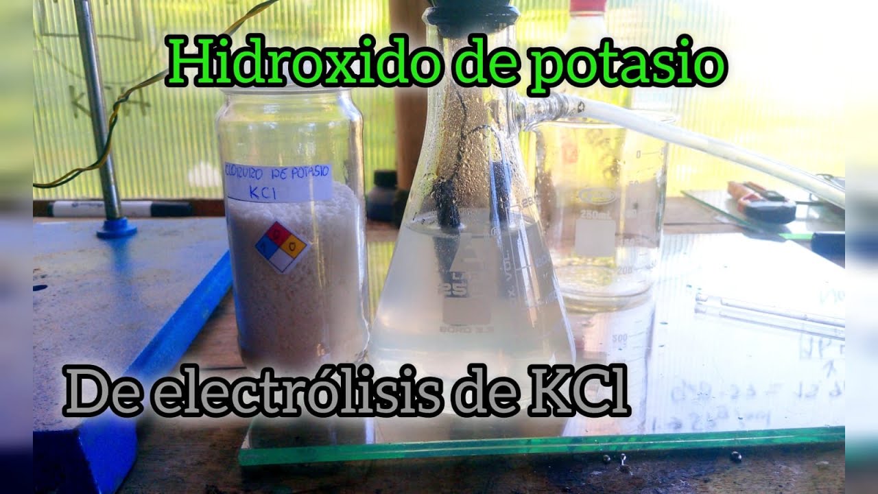 Haciendo HIDROXIDO DE POTASIO con KCl