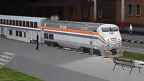 Train Sim - Southern England Using Amtrak P42 at Night - Simulasi Kereta Api