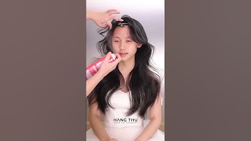 Hướng dẫn tóc song bay Trung Quốc hot hòn họt #douyin #bridal #hangthumakeup