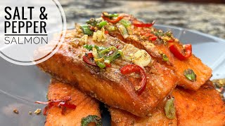 Salt and Pepper Salmon | Easy Crispy, Savory And Peppery Salmon Recipe