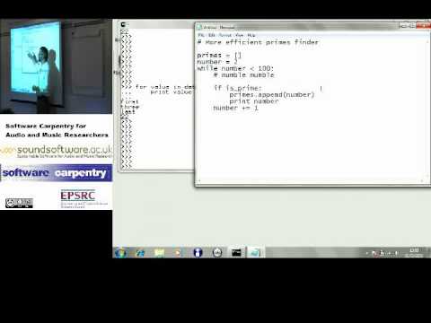Programming example using lists (Software Carpentry)