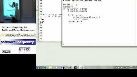 Programming example using lists (Software Carpentry)