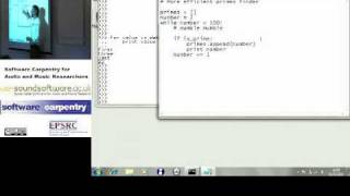 Programming example using lists (Software Carpentry)