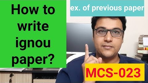 MCS023 Question Pattern | MCS-023 Introduction to Database Management Systems | mcs023