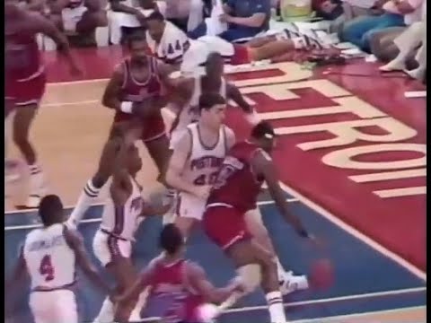 Bill Laimbeer Co Lock Down Moses Malone 1988 Elimination Game