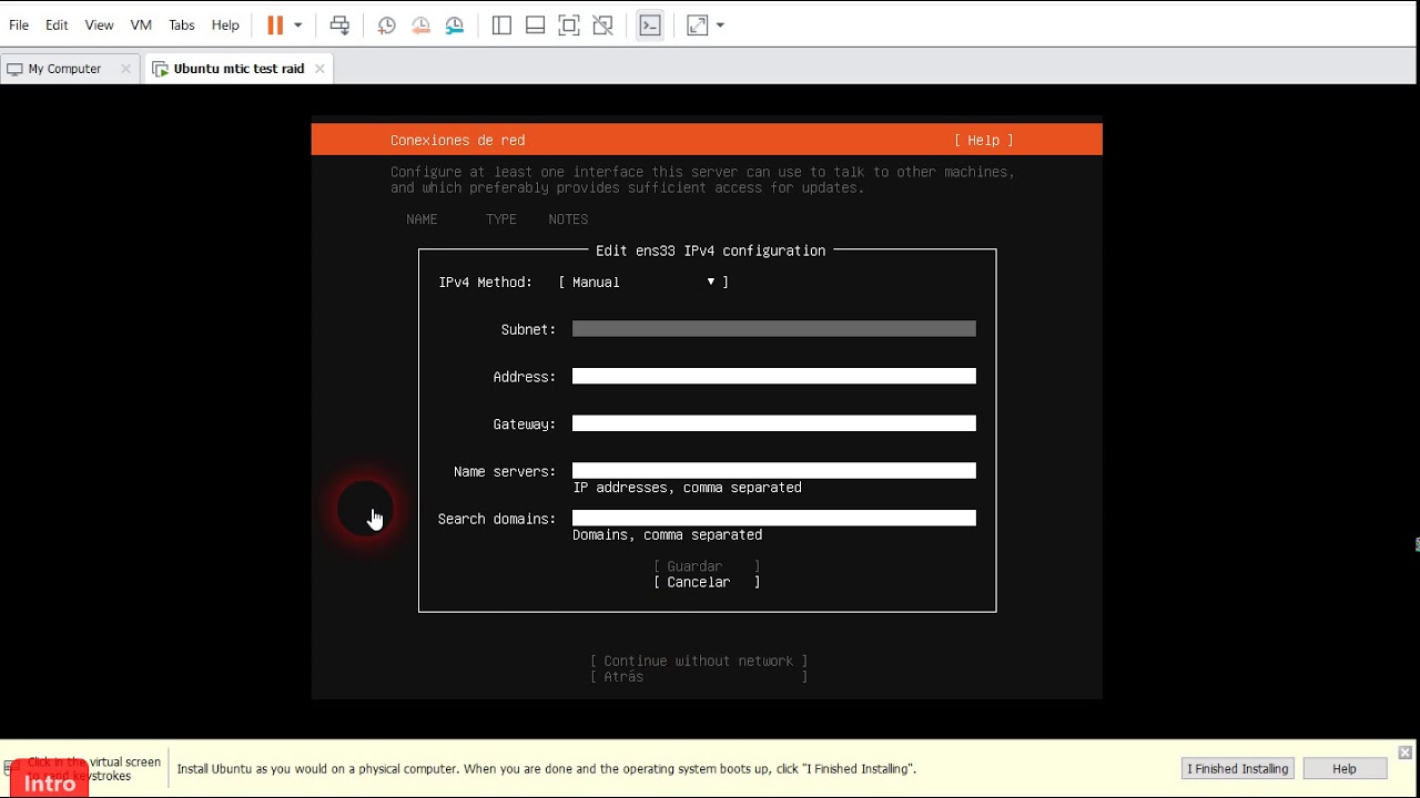 Instalación Ubuntu Server 18.04 Modo RAID 1 - VMWARE - YouTube