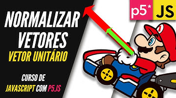 Normalizando Vetores. Curso de Javascript com P5.js. Parte 36.