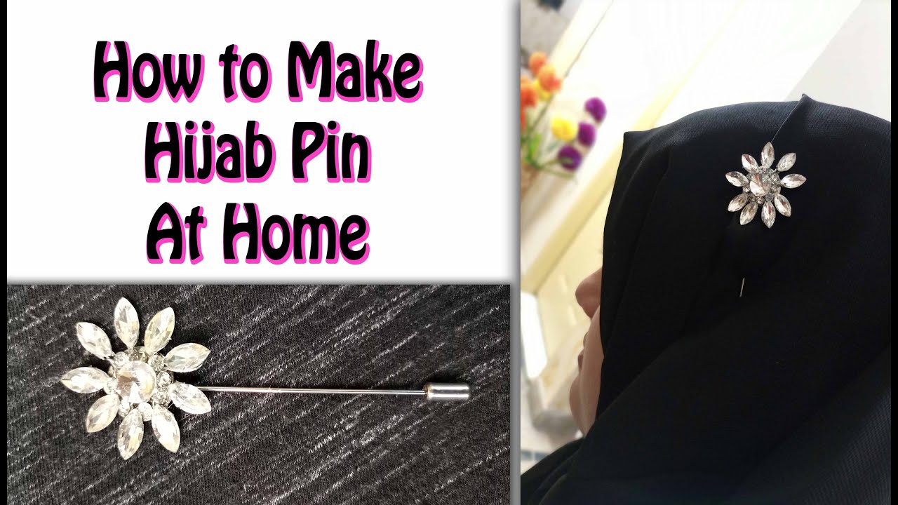 How to make hijab pin at home, Elegant and Fancy Scarf Pins, Easy Hijab  Pin