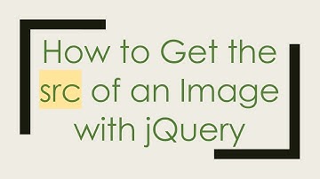 How to Get the src of an Image with jQuery