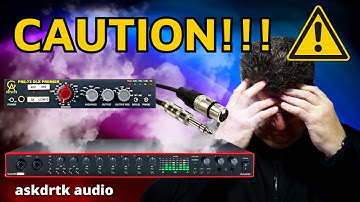 How to Connect a Mic Preamp to an Audio Interface Without Breaking Anything...