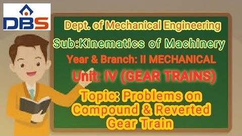 Kinematics of Machinery - Unit-IV Gears (Part 8)
