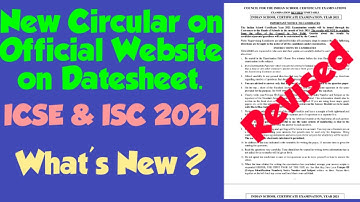 ICSE & ISC 2021 : Datesheet Revised for Board Exams What’s new ??  @HISTORYONLINE