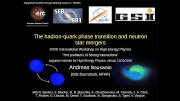 Andreas Bauswein, The hadron-quark phase transition and neutron star mergers
