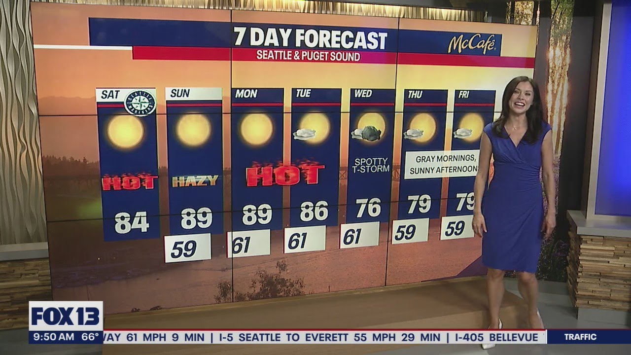 Seattle to see temps nearing 90 again | FOX 13 Seattle - YouTube
