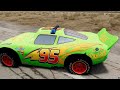 Flatbed Trailer Cars Transportation with Truck - Speedbumps vs Cars vs Train - BeamNG.Drive 4K| #27