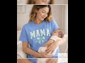 Floral Mama Shirt for Stylish Moms - Perfect Gift for New Moms & Expecting Moms, Soft Cotton, Pol...