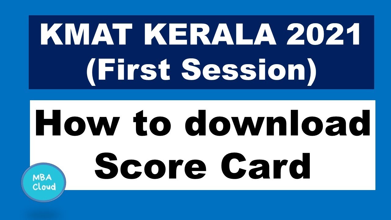 KMAT 2021(First Session)| How to download score card now