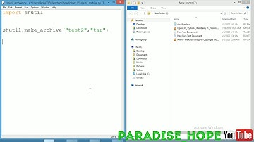 #Python#tarfile#zipfile#shutil How make zip ,tar, gztar, bztar , xztar using python shutil library
