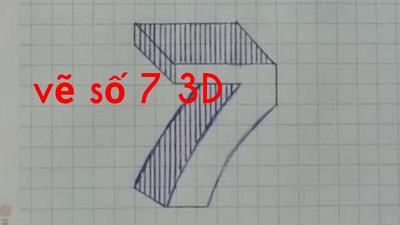 Draw number 7 3D with a ballpoint pen Mr Binh ART - YouTube