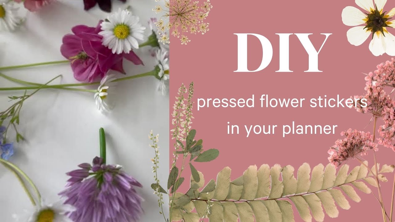 DIY Pressed Flower Planner Stickers 