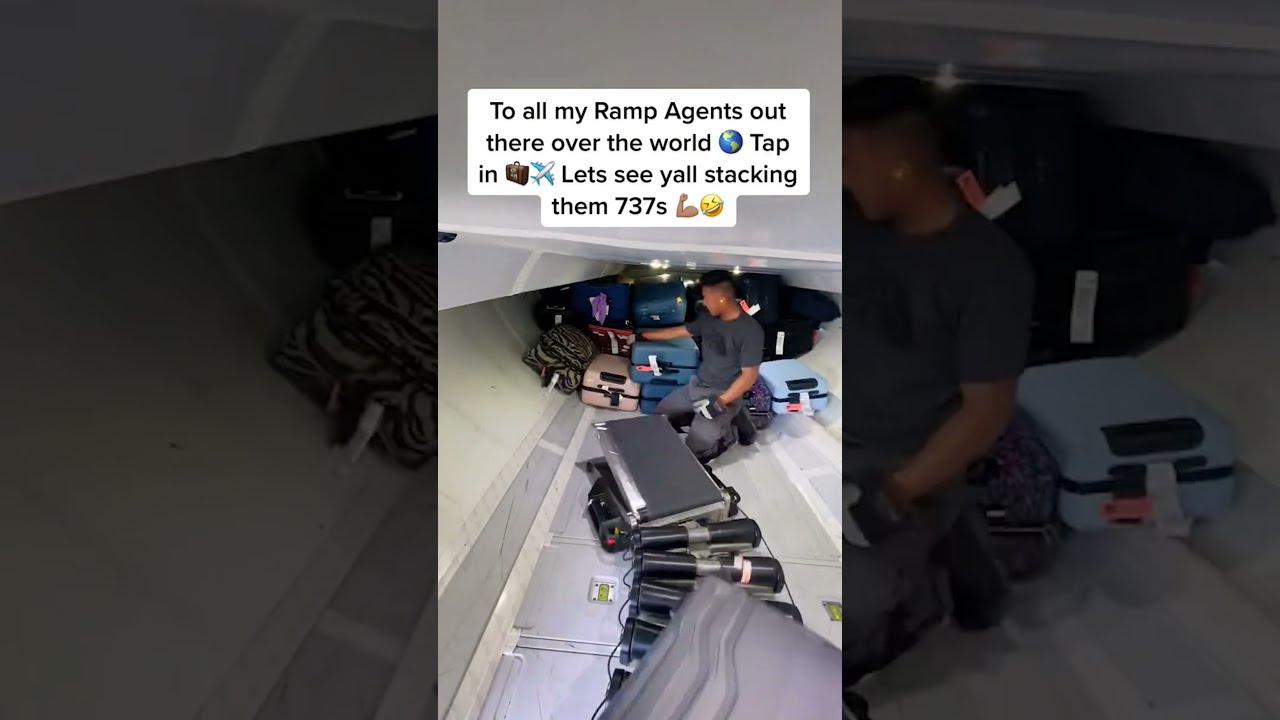 LOADING UP PLANE LUGGAGE