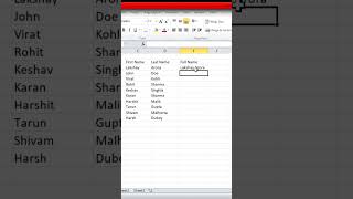 CONCATENATE Formula in Excel. #excel #shorts #youtubeshorts
