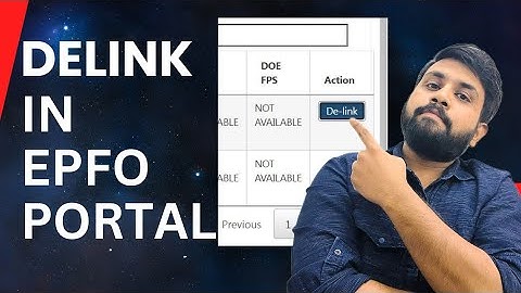 Delink in epfo portal | epfo delink member id in service history latest update