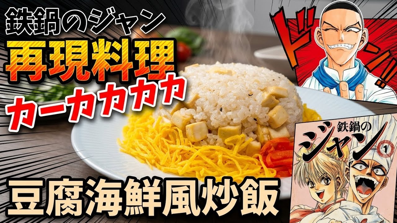 【祝アニメ化】豆腐海鮮風炒飯 鉄鍋のジャン 漫画飯再現料理 アニメ飯再現レシピ